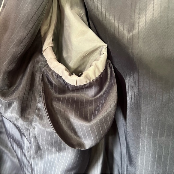 Caravelli Harry 2-Button Blazer Superior 150s Sz 46L Suit Jacket Dark Gray Italy - Picture 9 of 11